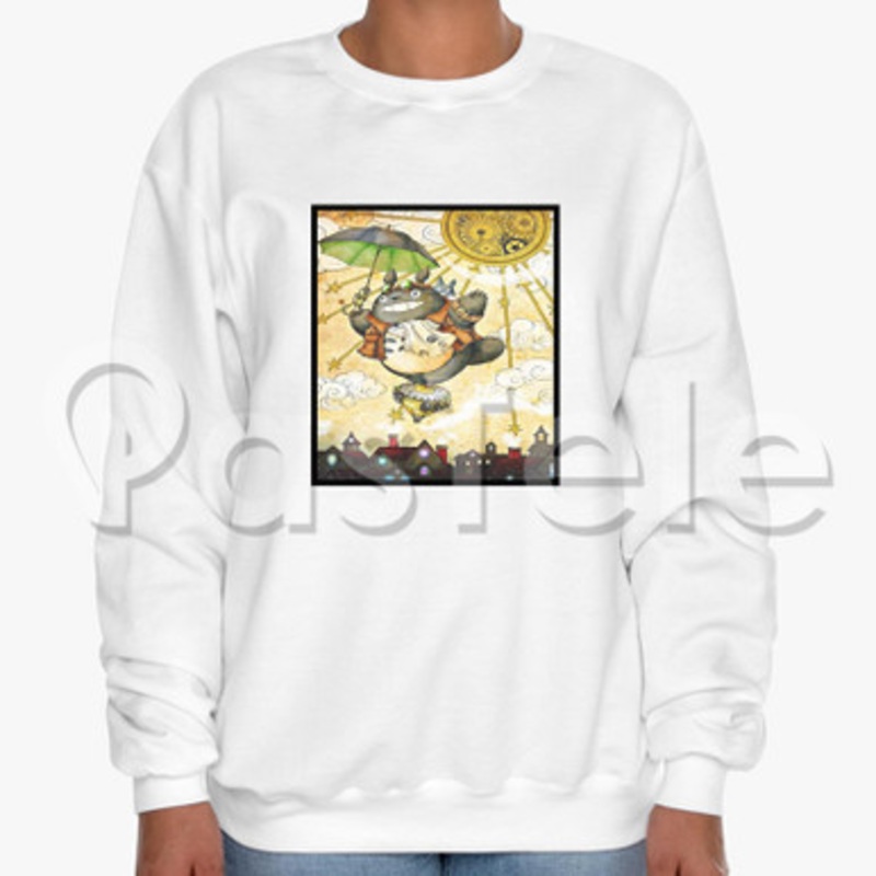 Neighbor Totoro Custom Unisex Crewneck Sweatshirt Cotton Polyester Fabric