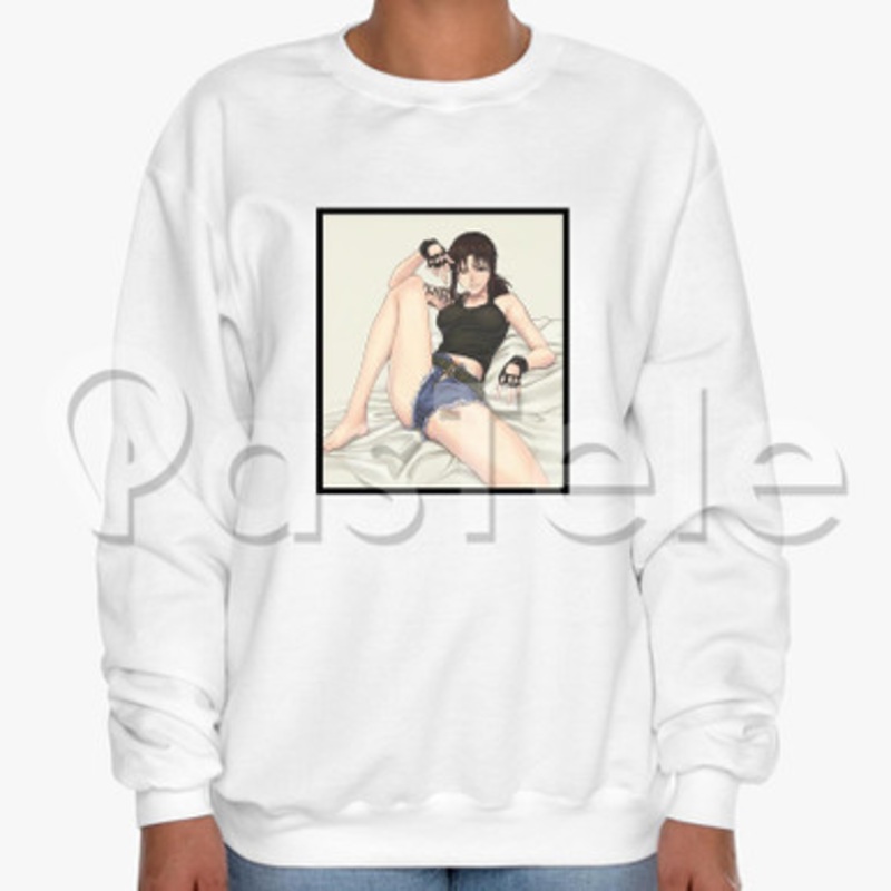 Revy Black Lagoon Custom Unisex Crewneck Sweatshirt Cotton Polyester Fabric