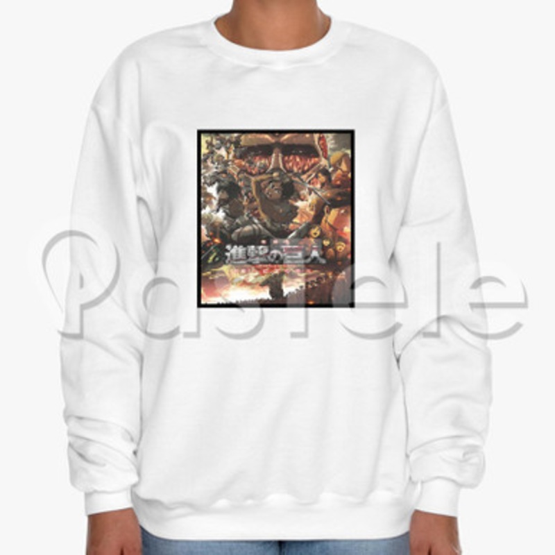 Shingeki no Kyojin Season 2 Custom Unisex Crewneck Sweatshirt Cotton Polyester Fabric
