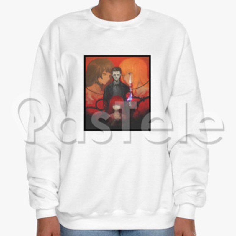 Steins Gate 0 Custom Unisex Crewneck Sweatshirt Cotton Polyester Fabric