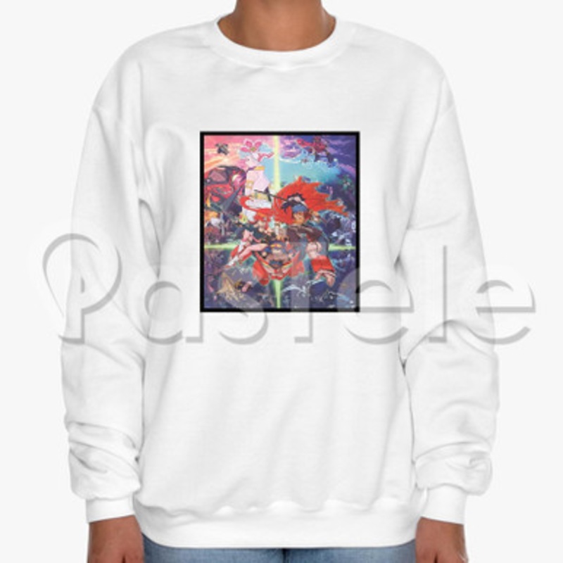 Tengen Toppa Gurren Lagann Custom Unisex Crewneck Sweatshirt Cotton Polyester Fabric