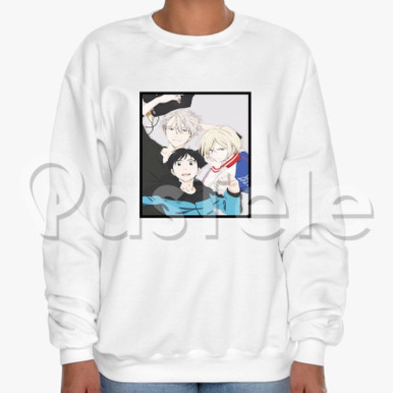Yuri on Ice Custom Unisex Crewneck Sweatshirt Cotton Polyester Fabric