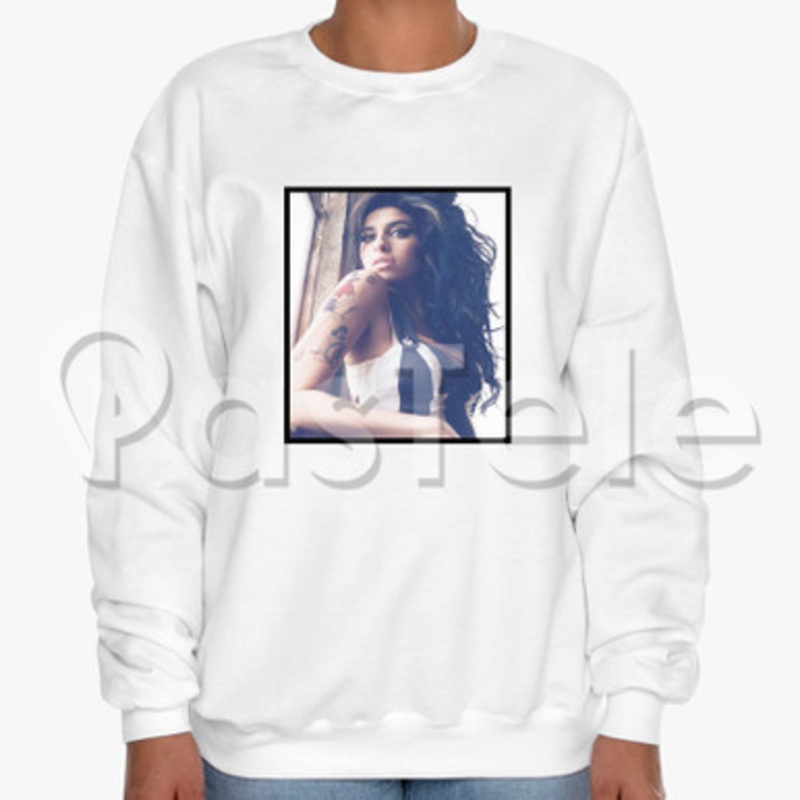 Amy Winehouse Custom Unisex Crewneck Sweatshirt Cotton Polyester Fabric