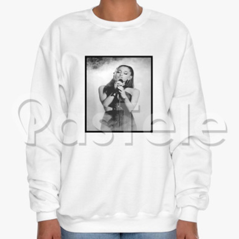Ariana Grande Custom Unisex Crewneck Sweatshirt Cotton Polyester Fabric