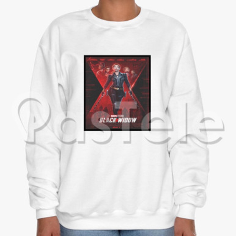 Black Widow Custom Unisex Crewneck Sweatshirt Cotton Polyester Fabric