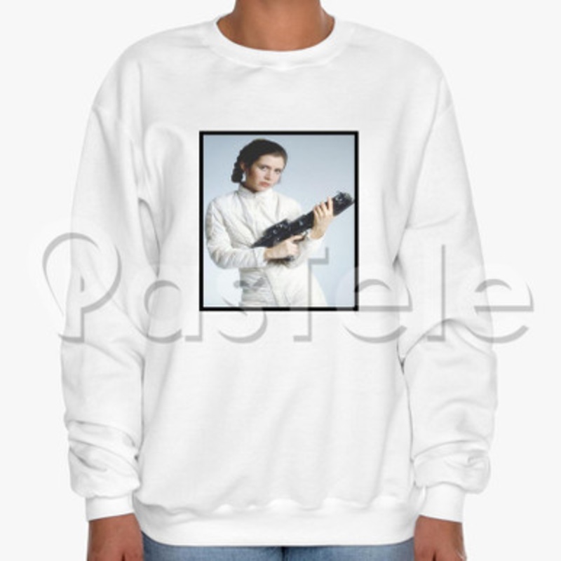 Carrie Fisher Custom Unisex Crewneck Sweatshirt Cotton Polyester Fabric