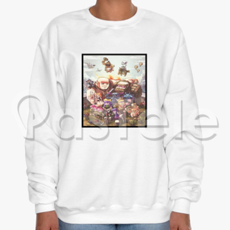 Clash Royale Custom Unisex Crewneck Sweatshirt Cotton Polyester Fabric