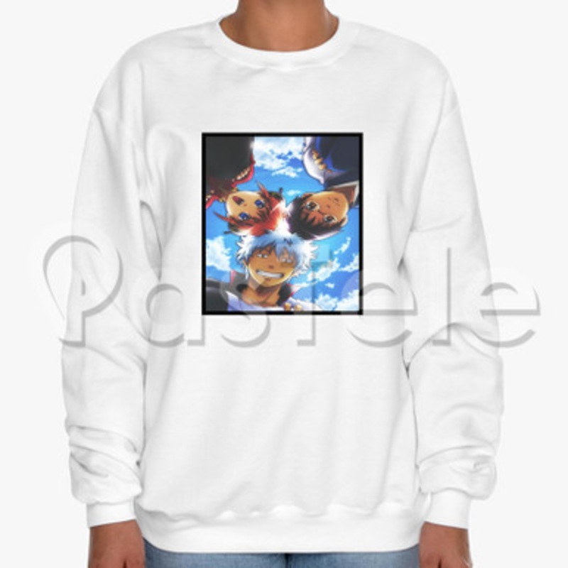 Gintama Custom Unisex Crewneck Sweatshirt Cotton Polyester Fabric