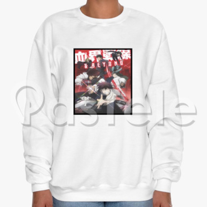Kekkai Sensen Beyond Custom Unisex Crewneck Sweatshirt Cotton Polyester Fabric