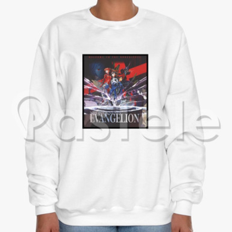 Neon Genesis Evangelion 2 Custom Unisex Crewneck Sweatshirt Cotton Polyester Fabric