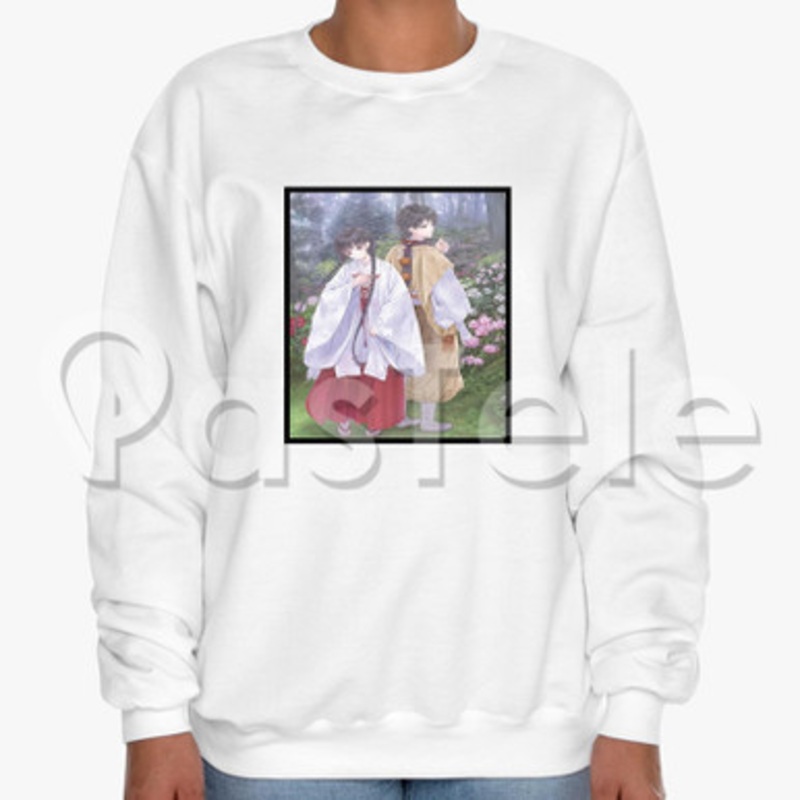 Red Data Girl Custom Unisex Crewneck Sweatshirt Cotton Polyester Fabric