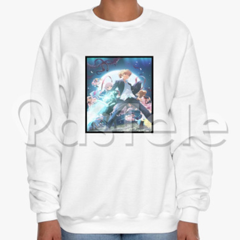 Rewrite Moon and Terra Custom Unisex Crewneck Sweatshirt Cotton Polyester Fabric