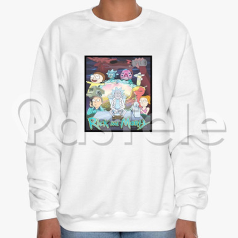 Rick and Morty Custom Unisex Crewneck Sweatshirt Cotton Polyester Fabric