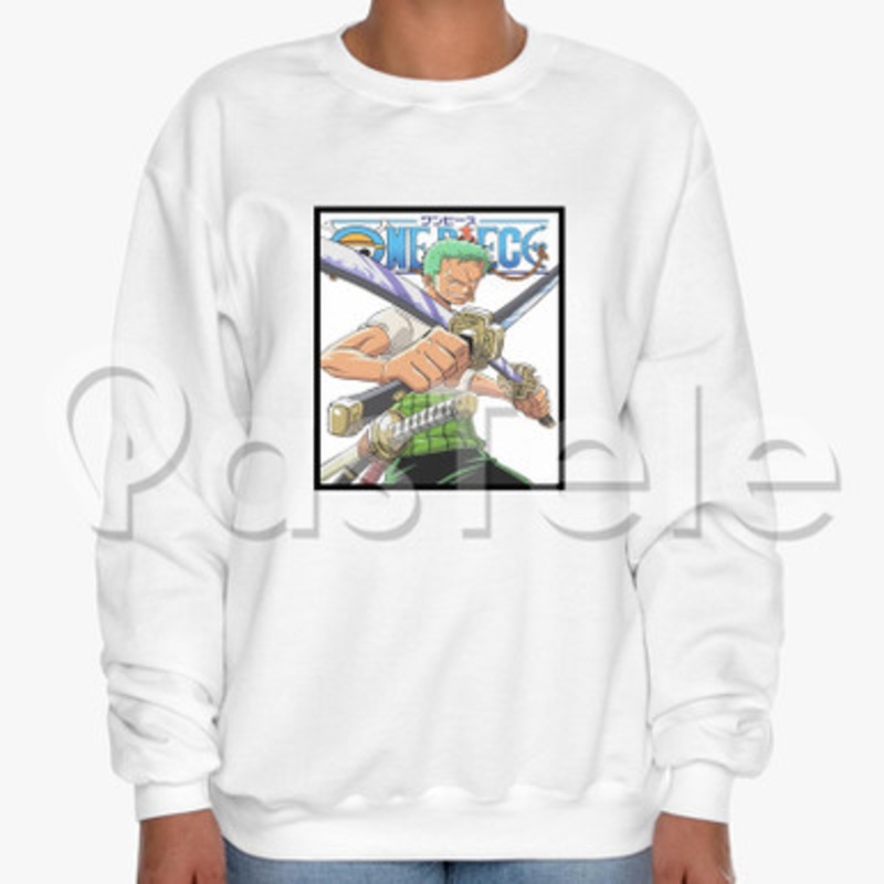 Roronoa Zoro One Piece Custom Unisex Crewneck Sweatshirt Cotton Polyester Fabric