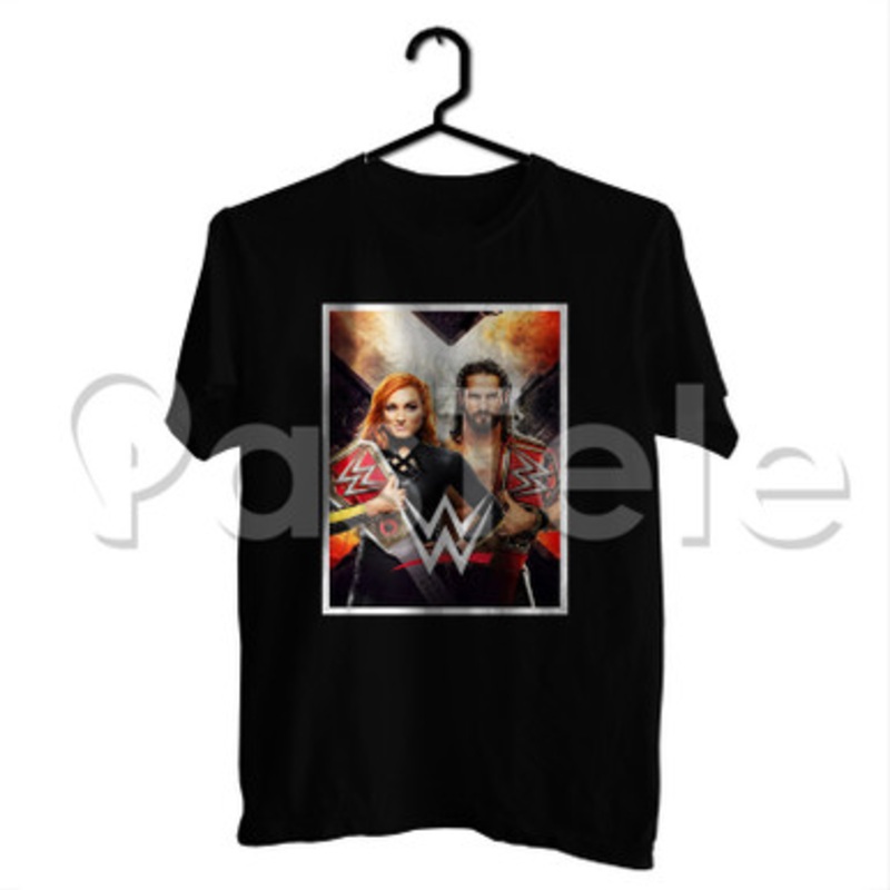 Becky Lynch Seth Rollins WWE Custom Personalized T Shirt Tees Apparel Cotton Tee Shirt Shirts Cloth