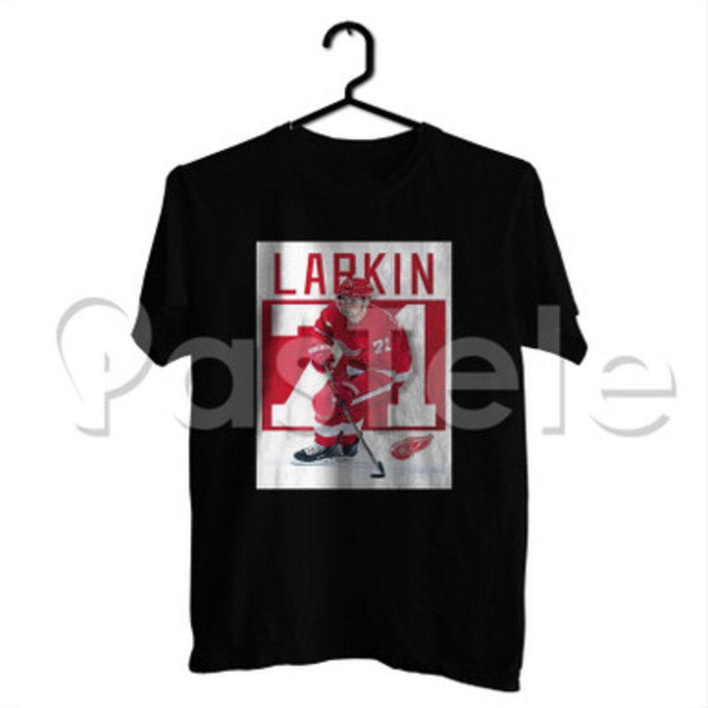 Dylan Larkin Detroit Red Wings NHL Custom Personalized T Shirt Tees Apparel Cotton Tee Shirt Shirts Cloth