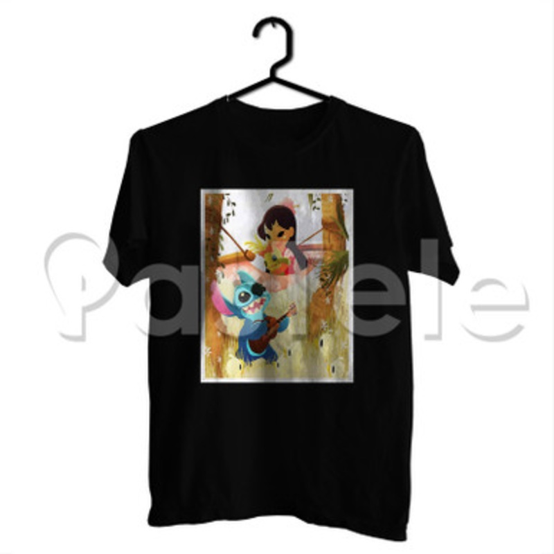 Cute Lilo and Stitch Custom Personalized T Shirt Tees Apparel Cotton Tee Shirt Shirts Cloth