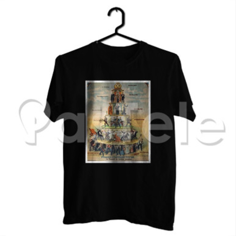 Pyramid of Capitalist Systems Custom Personalized T Shirt Tees Apparel Cotton Tee Shirt Shirts