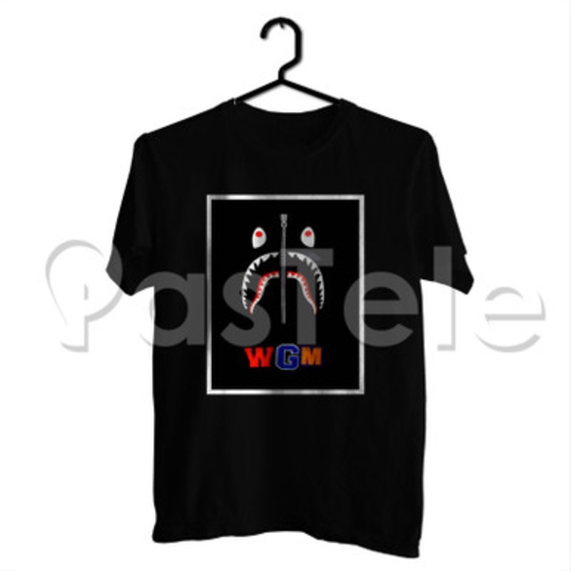 Black Bape Camo Shark WGM Custom Personalized T Shirt Tees Apparel Cotton Tee Shirt Shirts