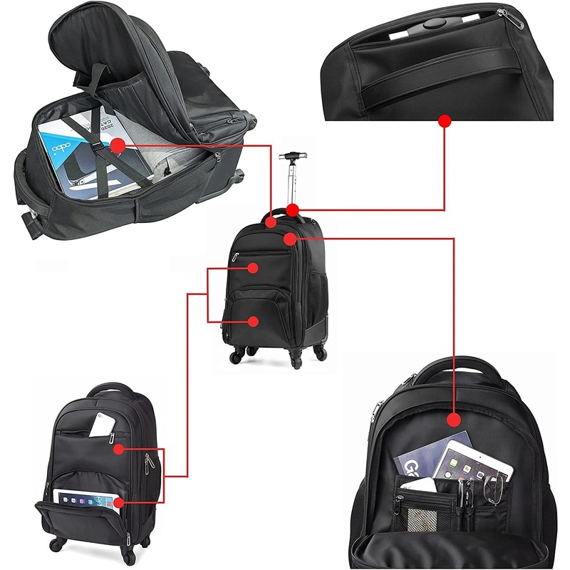 New Fashion Waterproof Carry on Rolling Travel Business Trolley Luggage Suitcase School Bag Trolley Luggage Bag – Trolley Backpack and Bolso price