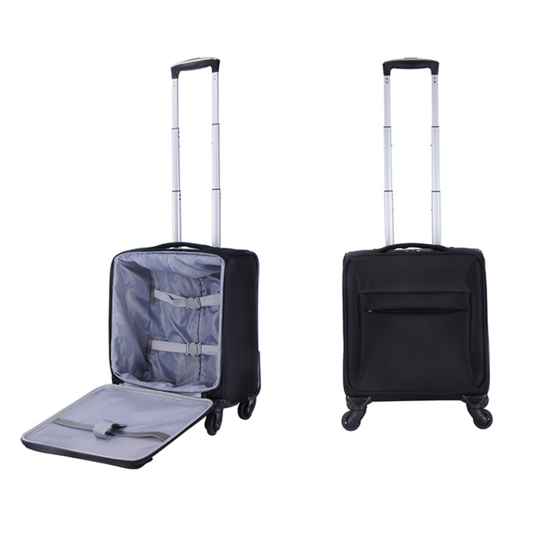 Boarding Luggage Case for Airplane Easy Take Light Weight Black, Lock and Wheel – Soft Luggage and Color Contrast price