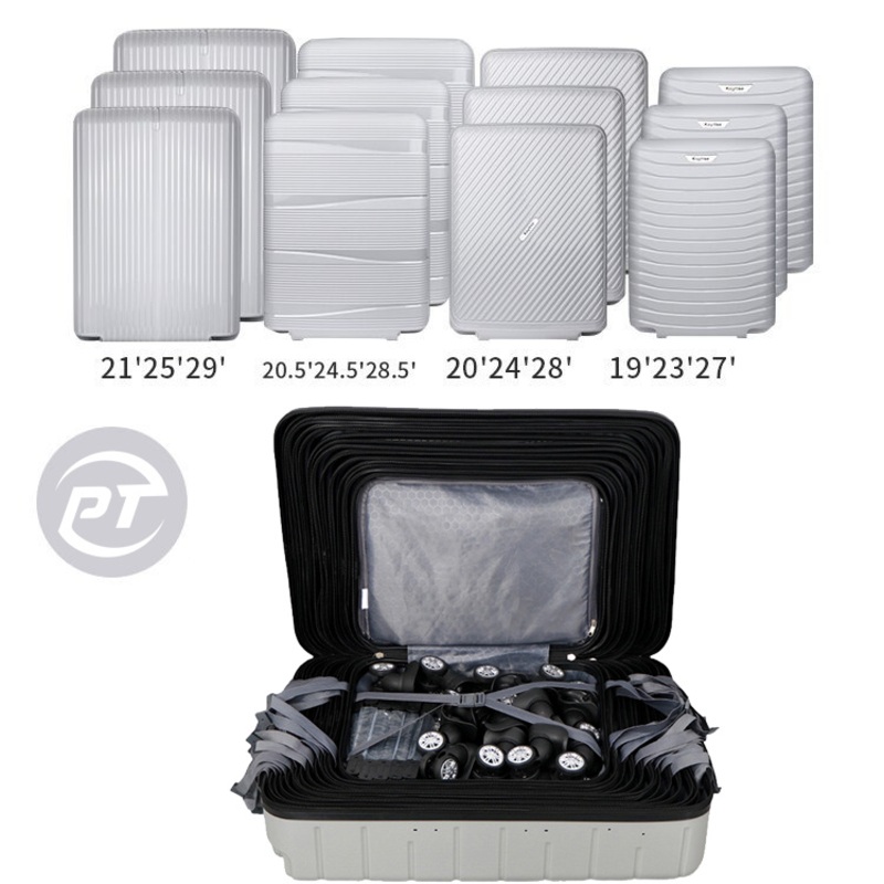 China Pengteng Factory Semi Finished Luggage Set Half Finished Suitcase Set for Indonisia, Japan, Saudi Arabic Trolley Wheel Lock Coating PC Accessories – Semi Finished Suitcase and Half Finished Suitcase price