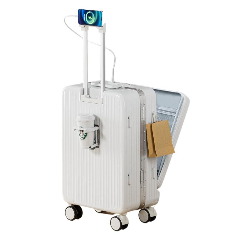 Hot Sale Good Quality ABS PC Front Open Pocket Suitcase with Cup Holder – Luggage and Luggage Set price