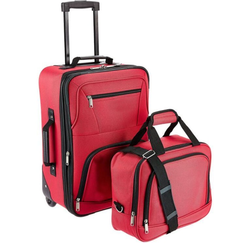 2022 Fashion Soft Fabric Cabin Travel Luggage 18+20inch – Soft Fabric Luggage and PU Travel Trolley Bag price