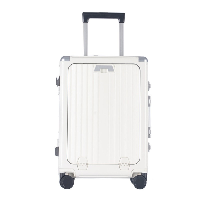 Front Open Aluminum Frame Luggage ABS+PC Material Suitcase Trolley Cases with Cup Holder – ABS+PC Luggage and Trolley Luggage price