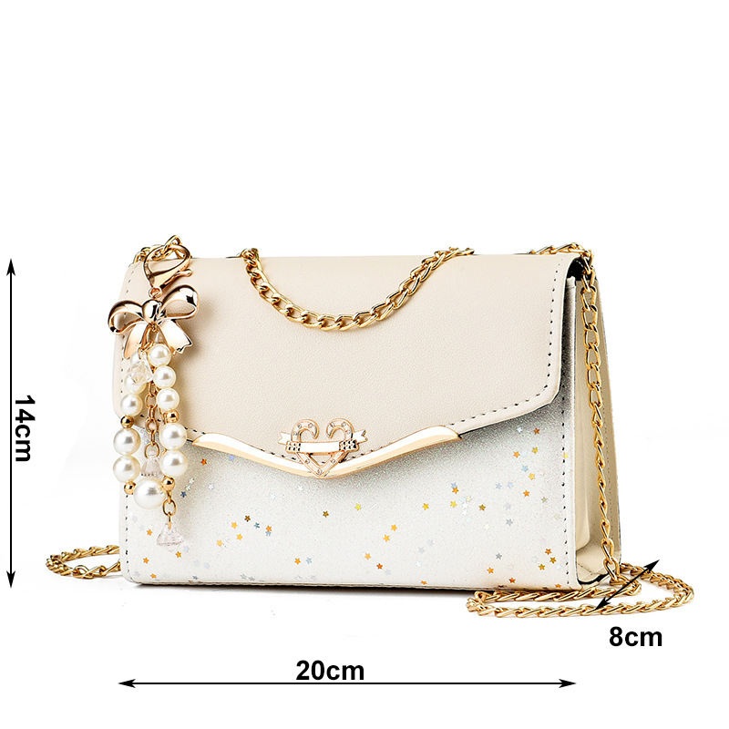 Promotion Cheap Bags Women Handbags Ladies Luxury Chain Shoulder Leather Bag Designer Bags Wholesale Shiny Color PU Leather – Shoulder Bag and Lady Shoulder Bag price