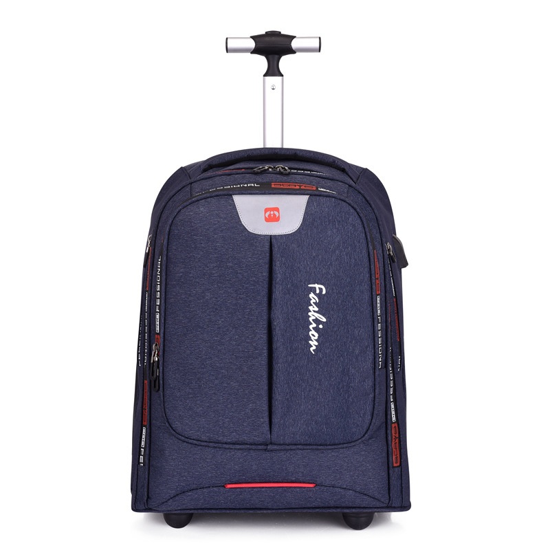 Ready Stock Large Capacity Trolley Backpack with Big Wheels Waterproof Laptop Backpack for Business – Backpack and Trolley Backpack price