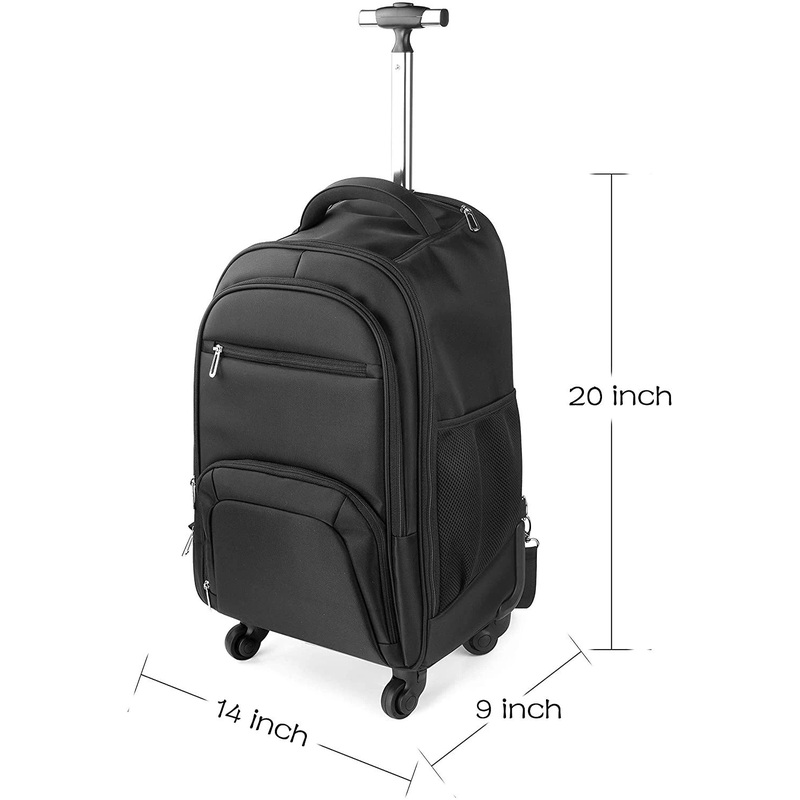 Rolling Backpack for Travel, Carry-on Trolley Luggage Bag Business Backpack with 4 Wheels – Trolley Backpack and Bolso price