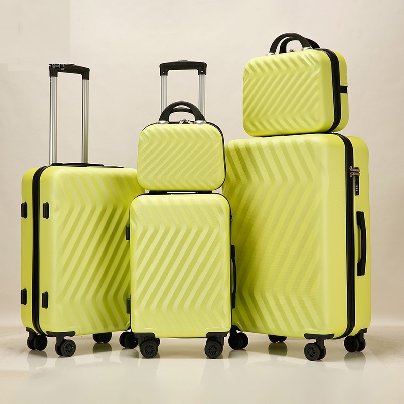 Bright Lemon Color Five Pieces ABS Luggage Set with Beauty Case – Trolley Bag and Travel Luggage price