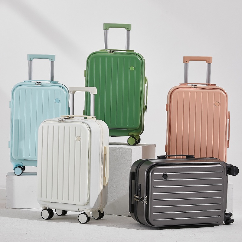 Multifunctional 20 24 26 Inches Front Open Suitcase Plastic PC ABS Luggage with Charging – Suitcase and Stock Luggage price