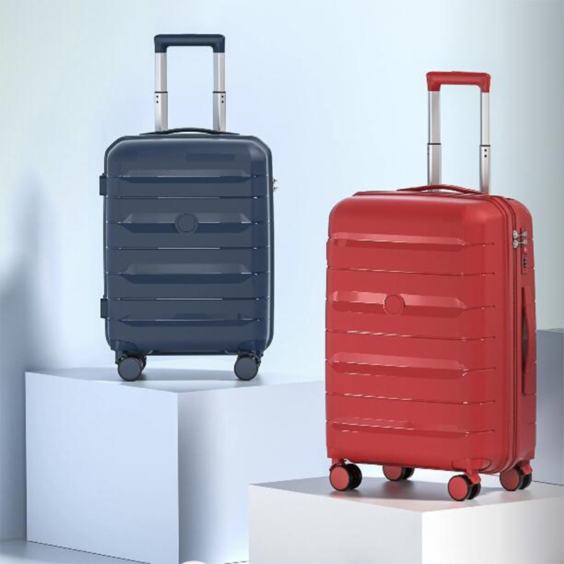 Red and Blue Polypropylene Luggage with Color Matching Parts for Travel – Suitcase and Luggage Set price