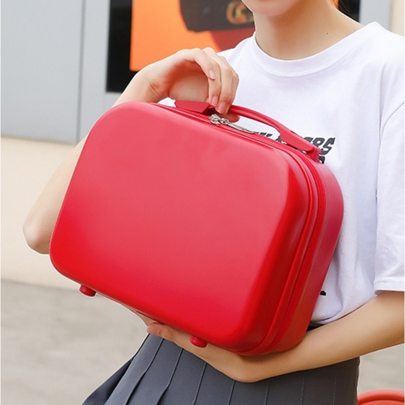 Red Beauty Case Valise Mini Luggage Organizer Makeup Suitcase for Woman Gifts – Mini Luggage and Valise price