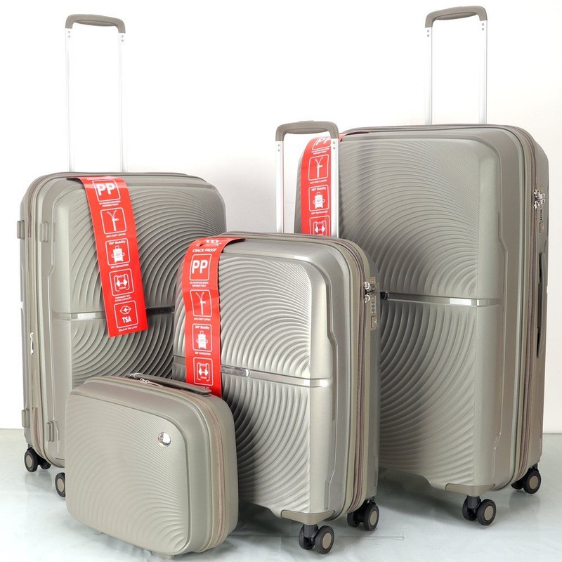 2022 New Design Polypropylene Suitcase Beauty Case 4 Pieces Set Tsa Lock Anti-Theft PP Luggage – Luggage Bag and Valise price