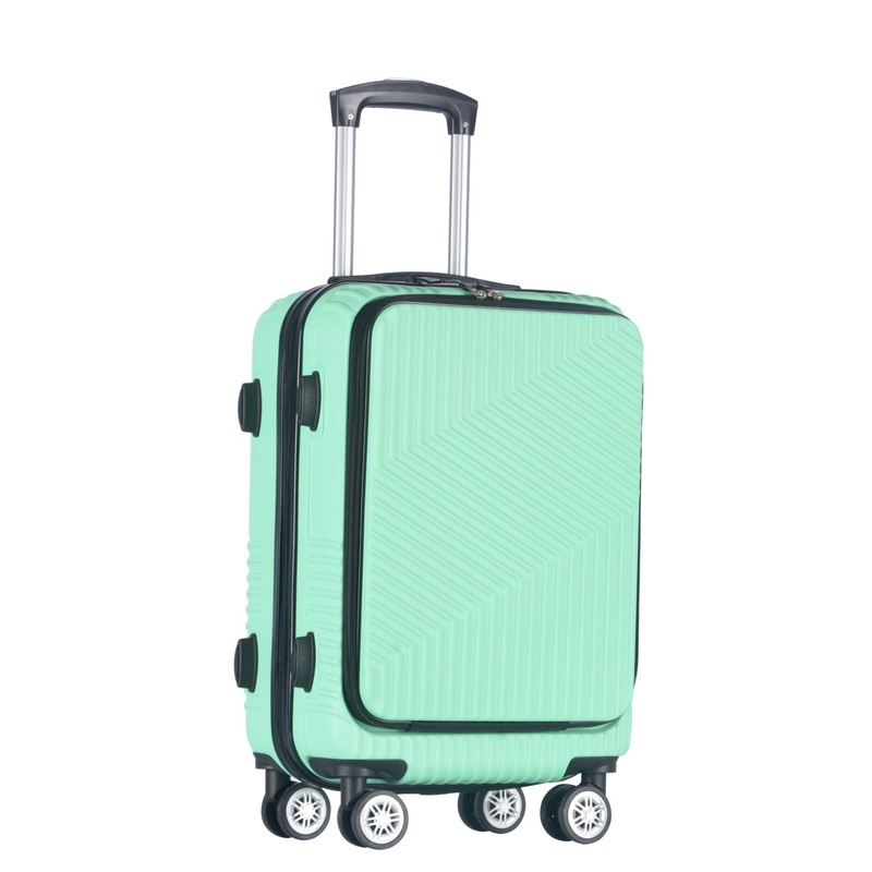 Customized Front Open Luggage Tsa Locks Metal Trolley Case Laptop Compartment Carry on Suitcase – ABS Luggage and Trolley Luggage price