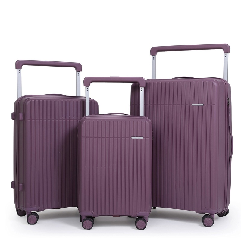 Luxury 3-Piece PP Wide Trolley Luggage Big Capacity Koffer Collection with Silent Spinner – Wide Trolley Luggage and PP Luggage price