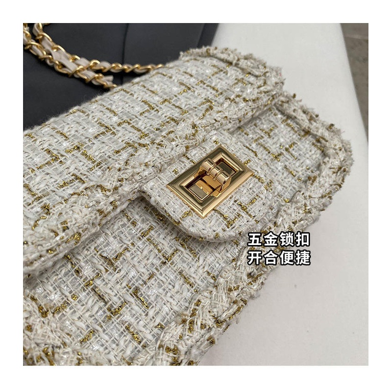 Luxury Designer Womens Crossbody Bag New Fashion Small Tweed Chain Shoulder Handbag Polyester for All Winter Autumn Spring – Shoulder Bag and Lady Shoulder Bag price