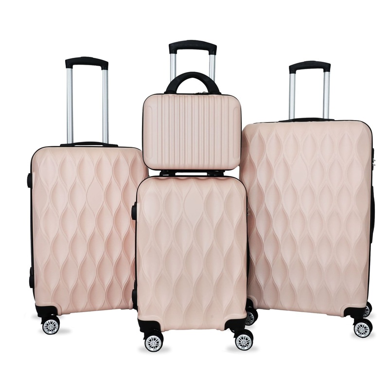Modern 4 Pieces ABS Trolley Luggage Sets Rolling Bag Suitcases for Wholesale – Trolley Luggage and ABS Luggage Set price