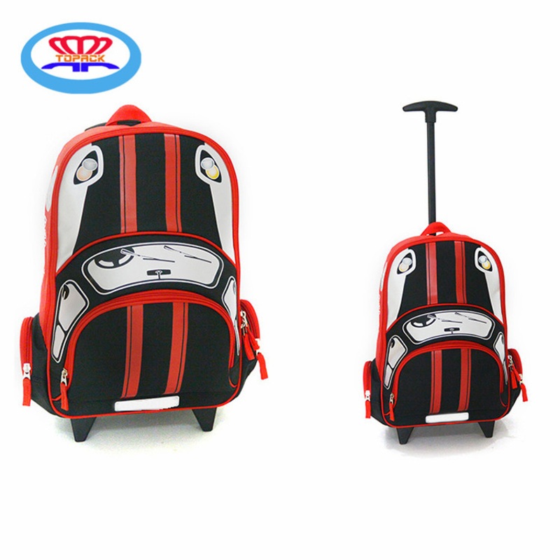 High Quality Stylished Customized Car Shaped Kids Trolley School Backpack Bags – Trolley Backpack and Bolso price