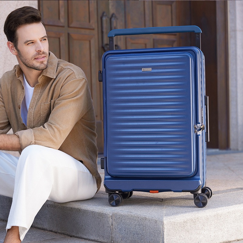 New Front Opening Center Wide Pull Rod Custom Travel Suitcase Luggage – Suitcase and Stock Luggage price