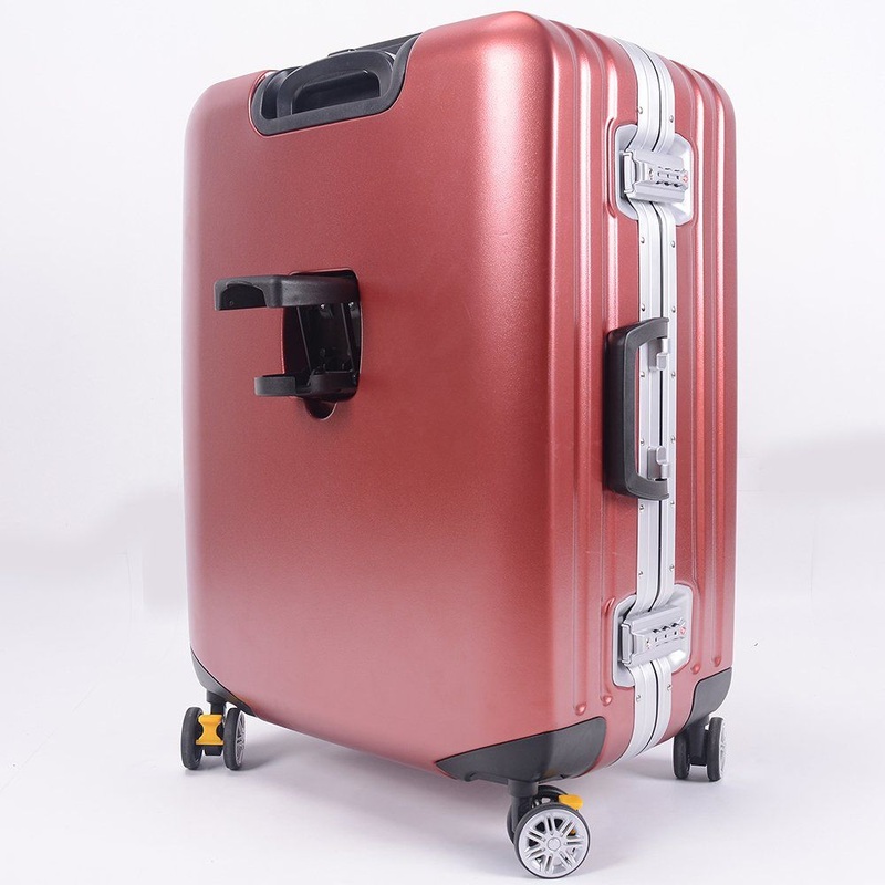 Red Travel Luggage with Cup Holder Zipless Metal Frame with Tsa Lock – Wholesale Travel Luggage and Luggage price