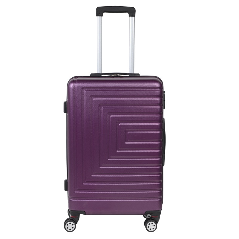 3 PCS Purple Stripe Suitcase Set Zipper Lock Trolley Manufacturer ABS Luggage – Trolley Luggage and ABS PC Luggage price