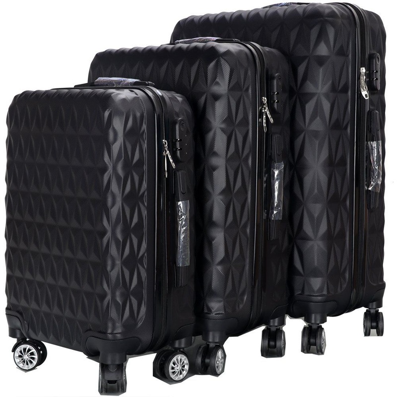 Lightweight Portable ABS Luggage Set 3 Pieces Plastic Set of Luggage Bags – Luggage Set 3 Pieces and ABS Luggage Set 3 Pieces price