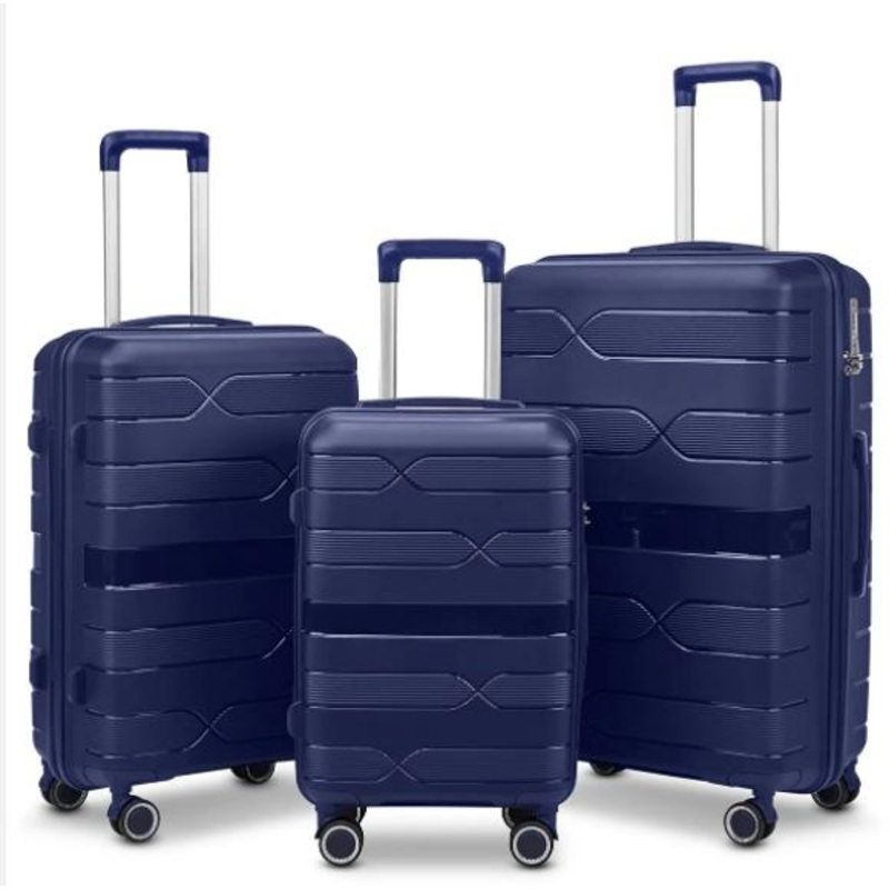 New Foreign Trade PP Trolley Box Three Piece Set with Customized Logo, Luggage Box, Password, Entry Case – Suitcase Set and Luggage Set price