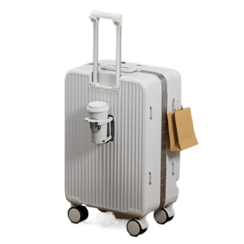 New Product Front Opening Aluminum Frame Carry on Suitcase with Cup Holder – Luggage and Luggage Set price