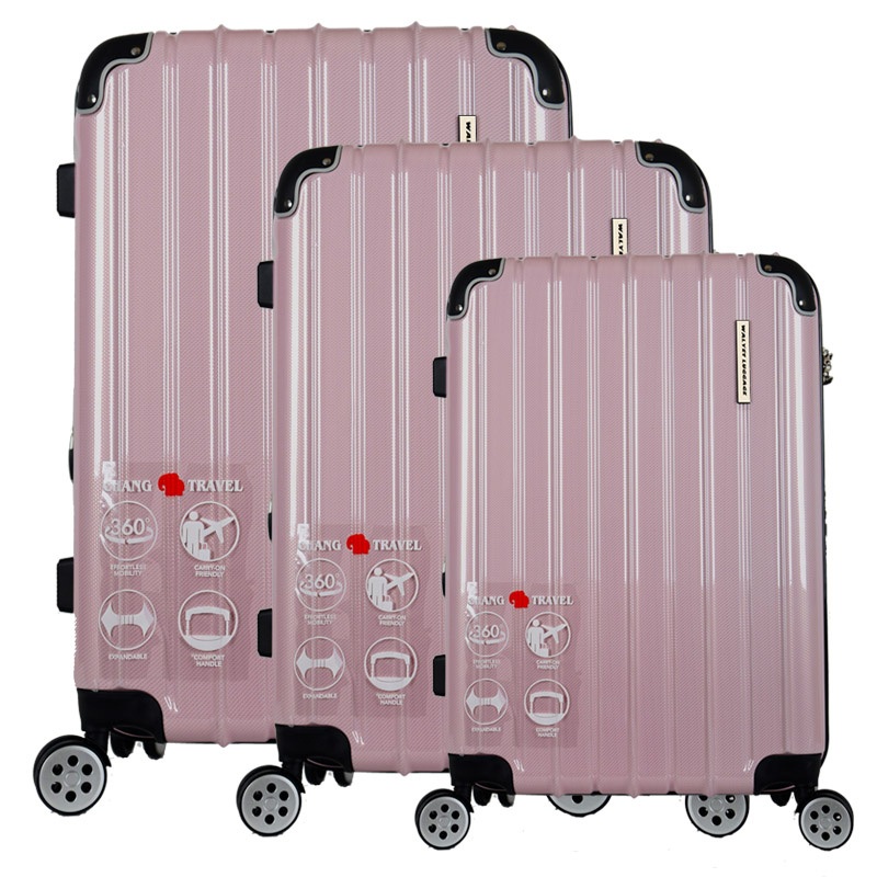2020 New Fashion Set of 3 Glossy Polycarbonate (PC) +ABS Trolley Suitcase Travel Luggage Bag – Luggage Bag and Suitcase price