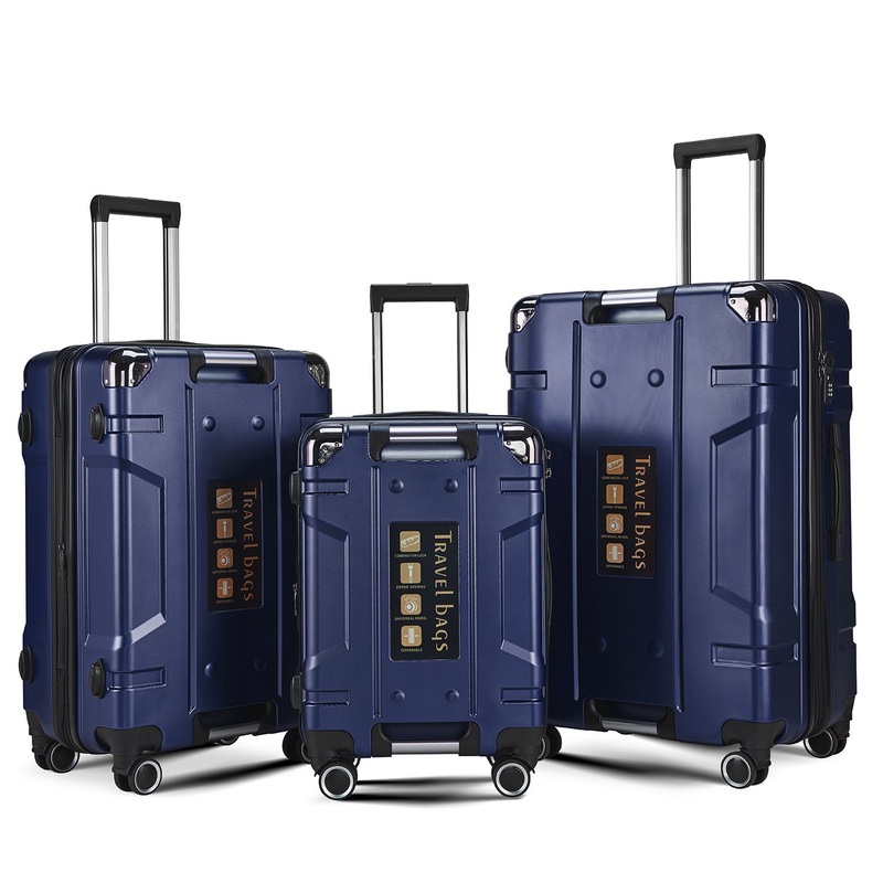 Premium ABS 3-Piece Trolley Luggage Set Spacious Shell Suitcases with Big Capacity for Business and Vacation – ABS Luggage and Trolley Luggage Set price